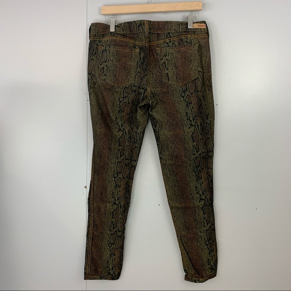 Bongo Reversible Jeans Snake Skin Dark Wash Blue Skinny 34 - Picture 5 of 11